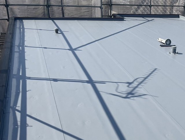 防水工事　塩ビシート機械固定工法